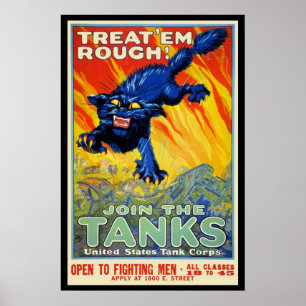 Poster Militaire Vintage Recrutement de Guerre avec un Ch