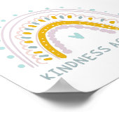 Poster Militante de la gentillesse Citation et Arc-en-cie (Coin)