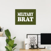 POSTER MILITARY BRAT (Bureau à domicile)