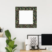 Poster Military Forest Camouflage Background With White (Bureau à domicile)