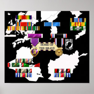 Poster Military Ribbons