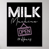 Poster Milk Machine Open 24 Hours Funny Breastfeeding New (Devant)