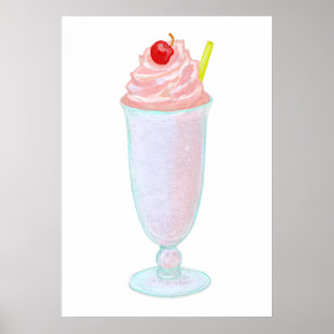 Poster milk-shake glacé
