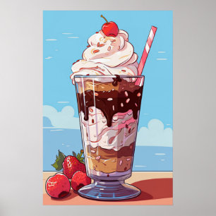 Poster Milkshake à la crème glacée
