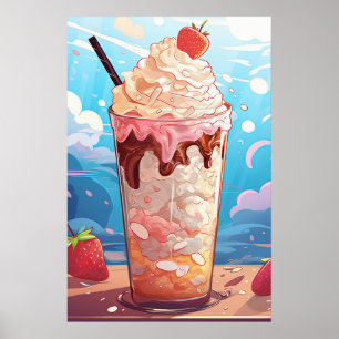 Poster Milkshake à la crème glacée