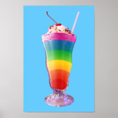 Poster Milkshake arc-en-ciel (Devant)