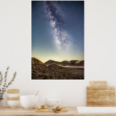 Poster Milky Way Over Desert Mountains Night Sky Art (Cuisine)