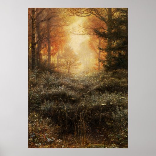 Poster Millais - Fougeraie couverte de rosée (Devant)