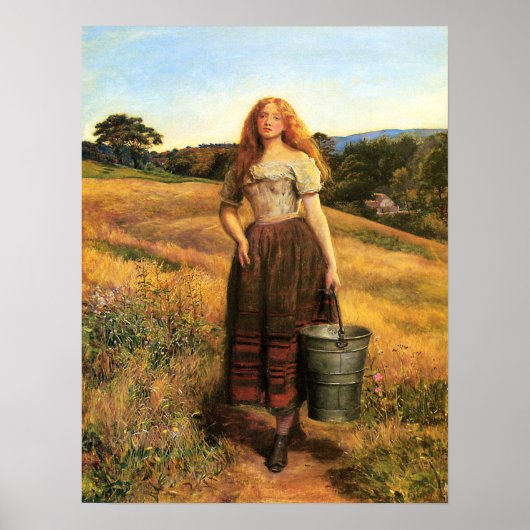Poster Millais - La Fille du Fermier (Devant)