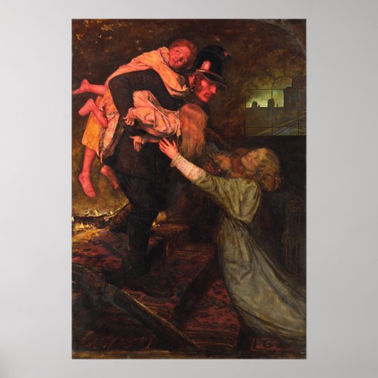 Poster Millais - Le Sauvetage (Devant)