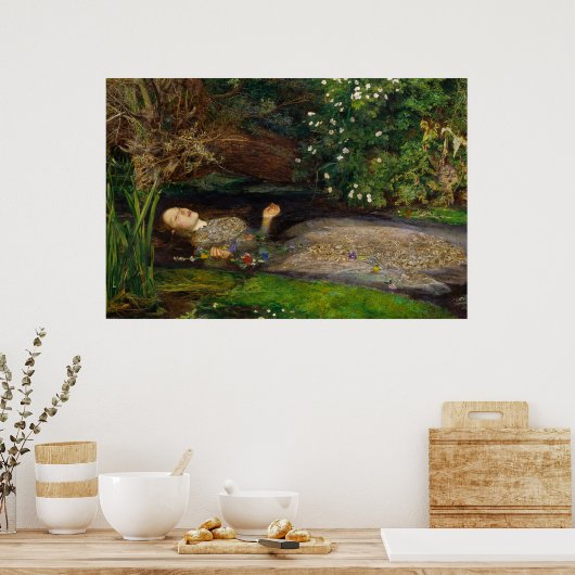 Poster Millais Ophelia CC0008 (Cuisine)