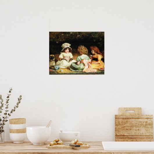 Poster Millais - Thé de l'après-midi 1889 (Cuisine)