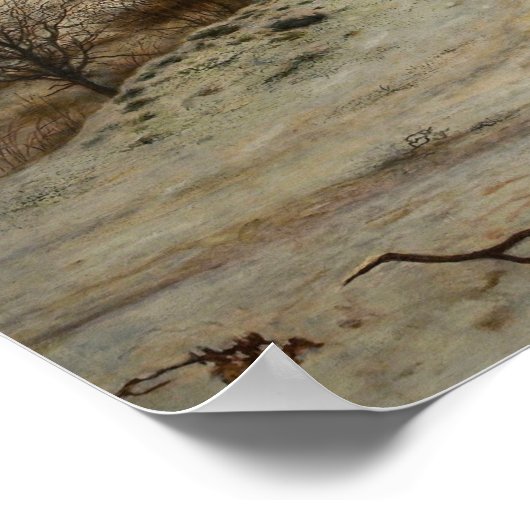 Poster Millais - Vent d'hiver (Coin)