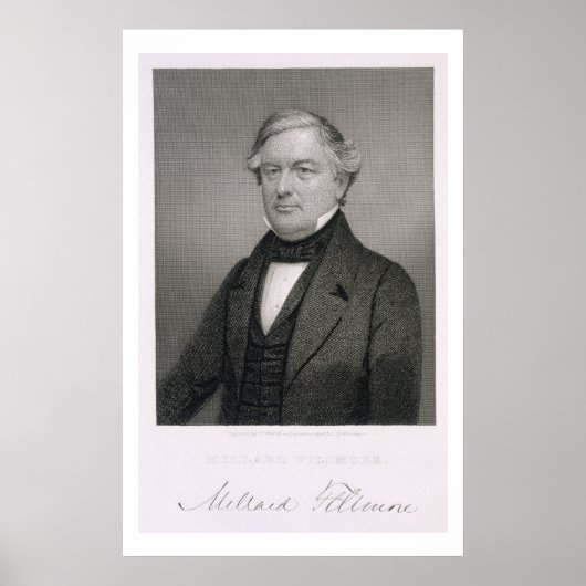 Poster Millard Fillmore, gravée par Thomas B. Welch (1818 (Devant)