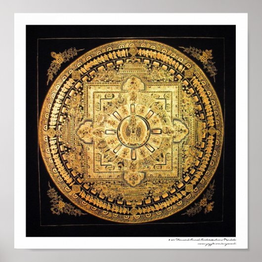Poster Mille Armés Avalokiteshvara Mandala (Devant)