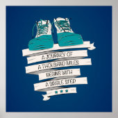 Poster mille milles commence par une seule étape (Devant)