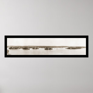 Poster Mille photos 1912 des îles NY