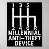 Poster Millennial Anti Theft Device _ Funny Stick Shift  (Devant)