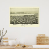 Poster Millersburg, PA Carte panoramique - 1894 (Cuisine)