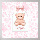 Poster Millie | Conception personnalisée d'ours en peluch (Devant)