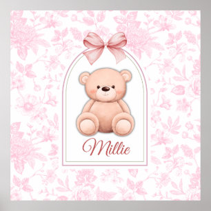 Poster Millie Conception personnalisée d'ours en peluch