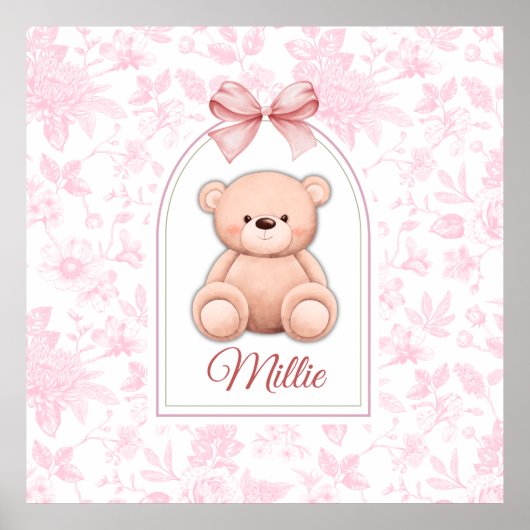 Poster Millie | Conception personnalisée d'ours en peluch (Devant)