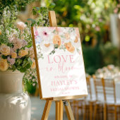 Poster Millie Floral Amour Dans Bloom Fête des mariées Bi