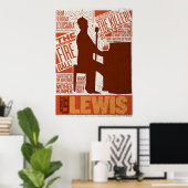 Poster Million Dollar Quartet Type Lewis (Bureau à domicile)