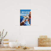 Poster Milos Grèce Voyage Art Vintage (Cuisine)