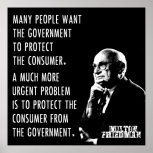Poster Milton Friedman Capitalisme du marché libre Libert