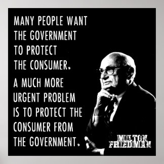 Poster Milton Friedman Capitalisme du marché libre Libert