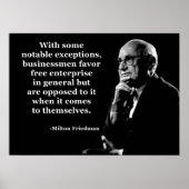 Poster Milton Friedman Crony Capitalism (Devant)