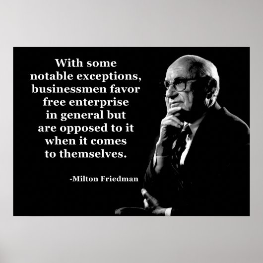 Poster Milton Friedman Crony Capitalism (Devant)