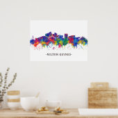 Poster Milton Keynes England Skyline (Cuisine)