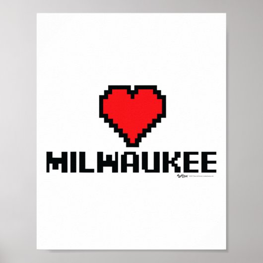 Poster Milwaukee 8-bit Gamer City (Devant)