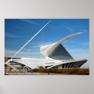 Poster Milwaukee Art Museum, pavillon Quadracci