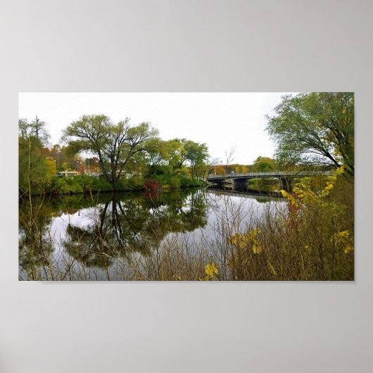 Poster Milwaukee River, West Bend, Wisconsin (Devant)