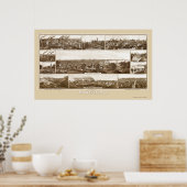 Poster Milwaukee, WI Carte panoramique - 1882 (Cuisine)