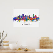 Poster Milwaukee Wisconsin Skyline (Cuisine)