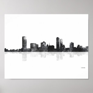 POSTER MILWAUKEE, WISCONSON SKYLINE