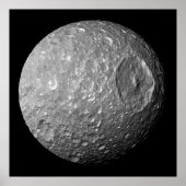 Poster Mimas la lune de Saturne de Cassini Spacecraft (Devant)