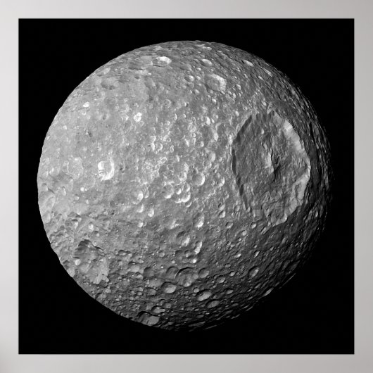Poster Mimas la lune de Saturne de Cassini Spacecraft (Devant)