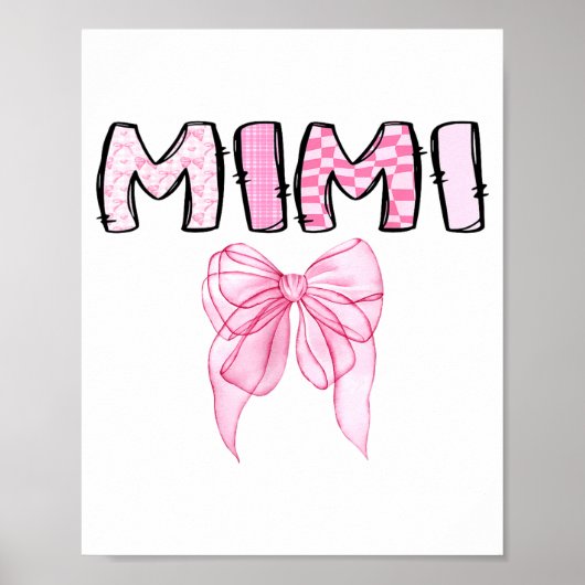 Poster Mimi Birthday Girl Matching Coquette Nk Bow (Devant)