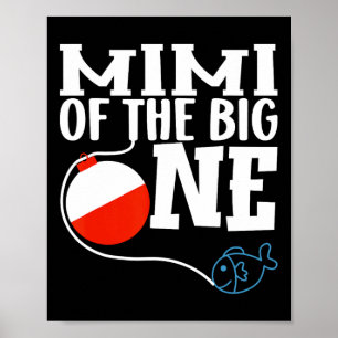 Poster Mimi du grand garçon de pêche premier anniversaire