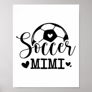 Poster Mimi foot drôle joueur de football 