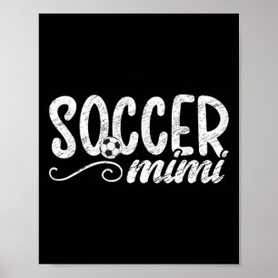 Poster Mimi footballeuse Mimi fière Mimi d'un footballeur