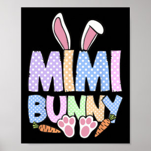 Poster Mimi grand-mère lapin jour de Pâques mignon famill