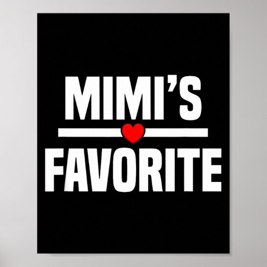 Poster Mimi's Favorite Granhild Funny Grandson Granddaugh (Devant)