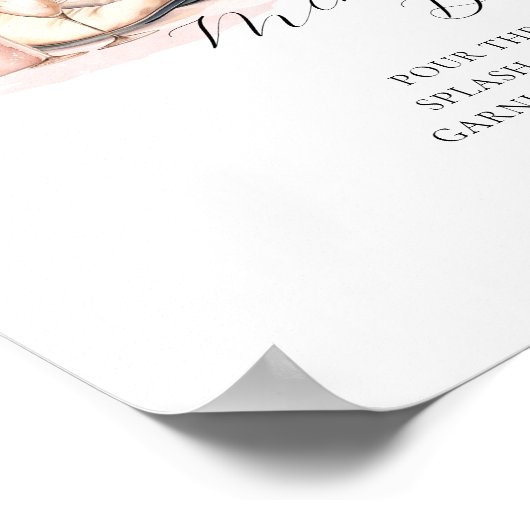 Poster MIMOSA BAR Bottes de cowgirl Fête des mariées Cham (Coin)