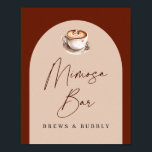 Poster Mimosa Bar Brews and Bubbly Fête des mariées<br><div class="desc">Poster de Fête des mariées de Mimosa Bar Brews et Bubbly</div>